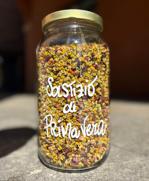 Tisana Solstizio di Primavera Camomilla, Vaniglia e Petali di Rosa 100 gr - Miscela personalizzata