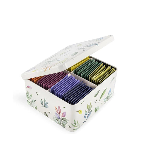 Cofanetto Regalo in scatola di latta: Tisane Valverbe 64 bustine assortite in 8 gusti differenti