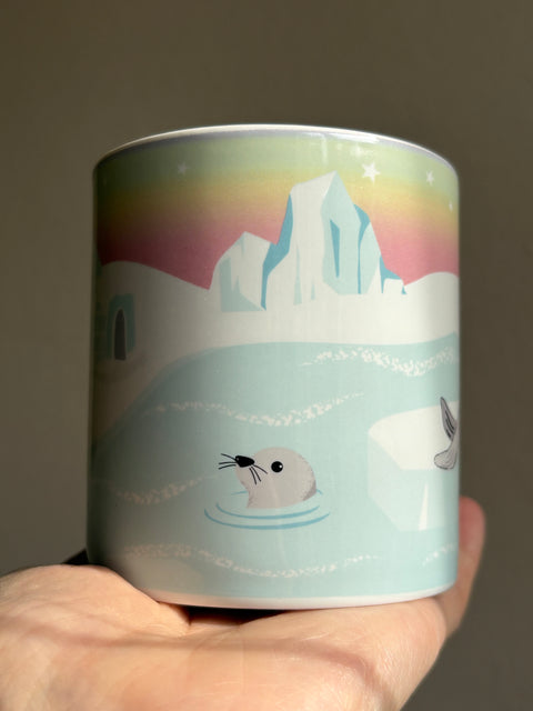 Tazza FOCA CURIOSA in porcellana 300 ml - Viropa