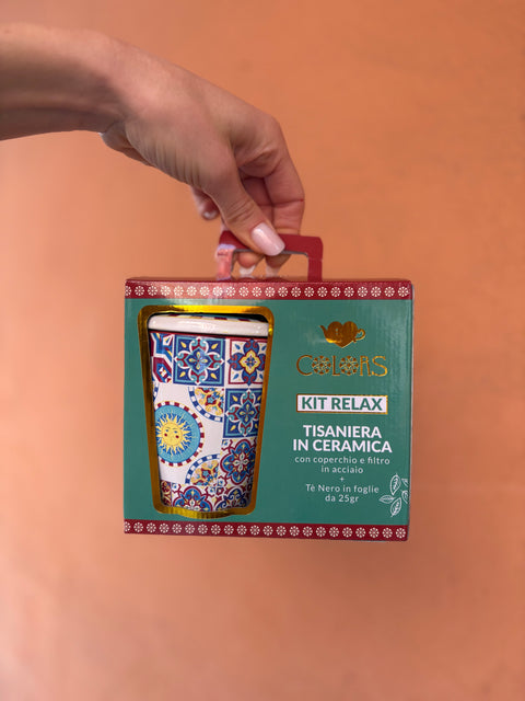 Cofanetto Regalo con Tisaniera VANILLA SUNSHINE e tè nero - Colors