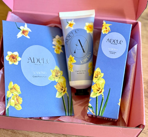 Cofanetto Crema mani + Card profumata NARCISO  - Adele Fragranze