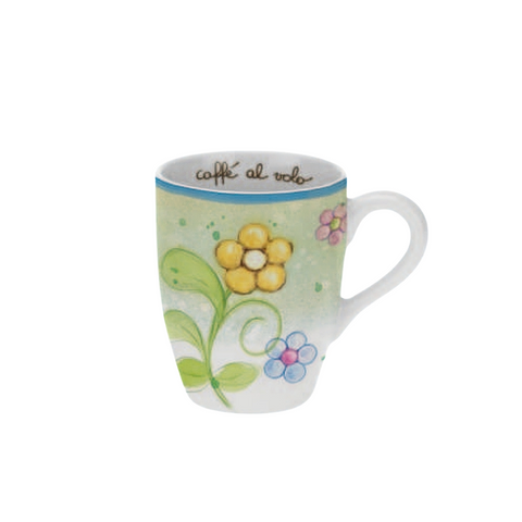 Tazza Mug MARGHERITA SMERALDO decorata a mano 350 ml THUN