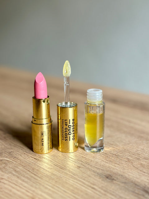 Hyal Duo - Rossetto + Lip Gloss Voluminizzante Rosa Girl - Wonder Company