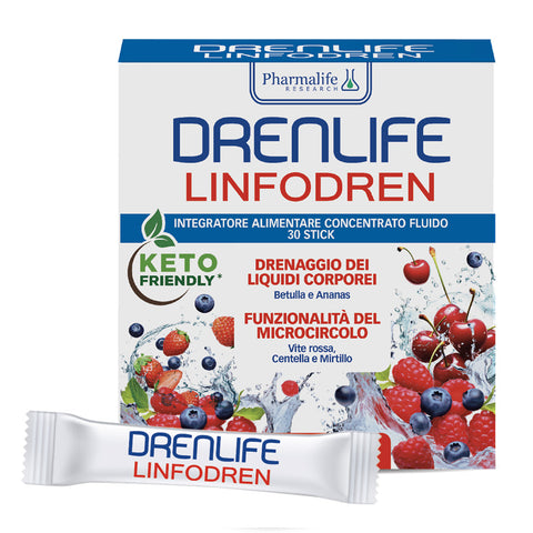 Drenlife LINFODREN Stick - aroma Frutti Rossi - 30 stick - Pharmalife