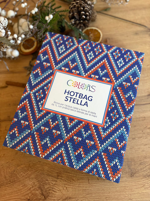 Borsa acqua calda Stella Blu e Arancio Colors Maioliche