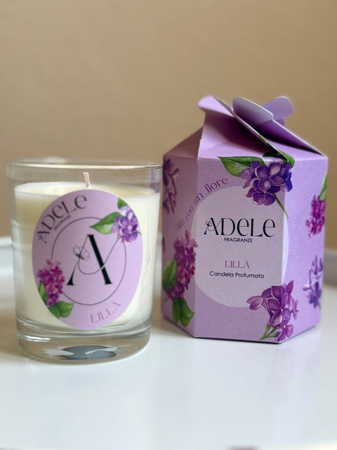 Dillo con un fiore - Candela Lillà 170 gr - Adele Fragranze