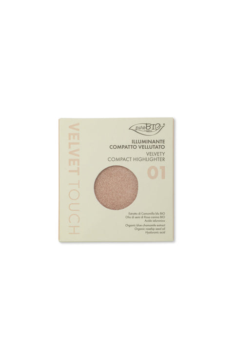 Velvet Touch Ricarica Illuminante Compatto 01 Perla Soft (Refill) Purobio