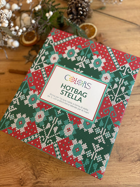 Borsa acqua calda Stella Verde e Rossa Colors Maioliche