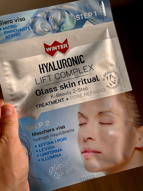 Glass Skin Ritual: Siero viso 2 ml +  Maschera viso Hydrogel  - Winter
