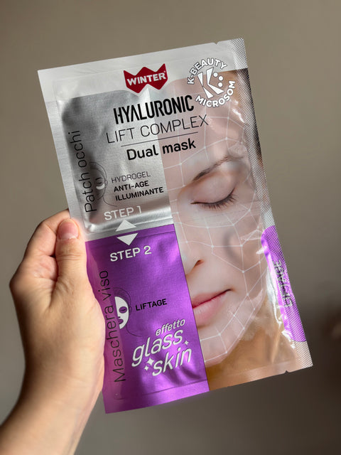 Dual Mask: Maschera viso LIFTAGE + Patch occhi ANTI-AGE ILLUMINANTE - Winter