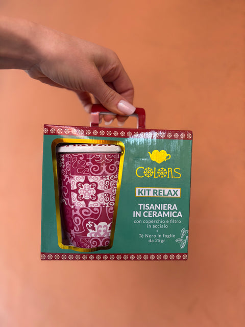 Cofanetto Regalo con Tisaniera LADY LAVANDER e tè nero - Colors