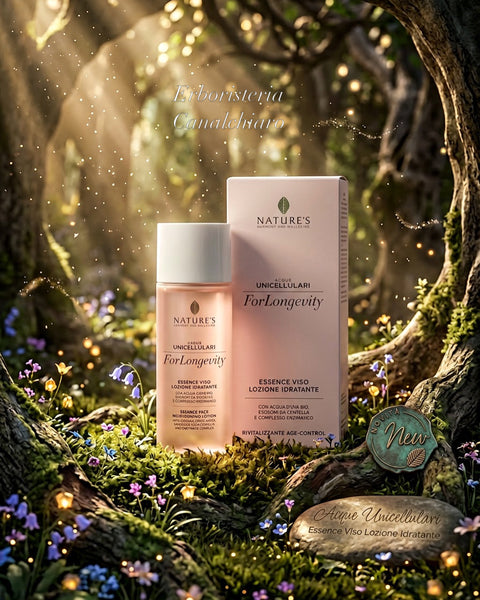 Essence Viso Lozione Idratante For Longevity 150 ml Acque Unicellulari Nature's