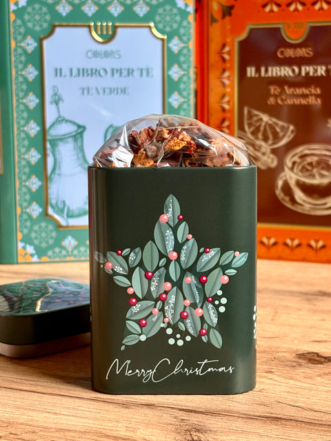 MERRY WISHES VERDE Cofanetto regalo in Latta con Infuso da 40 gr - Meridiani