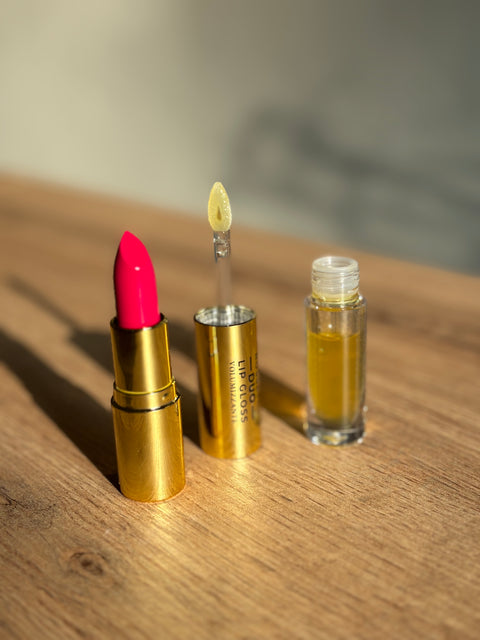 Hyal Duo - Rossetto + Lip Gloss Voluminizzante Rosa Amarena - Wonder Company