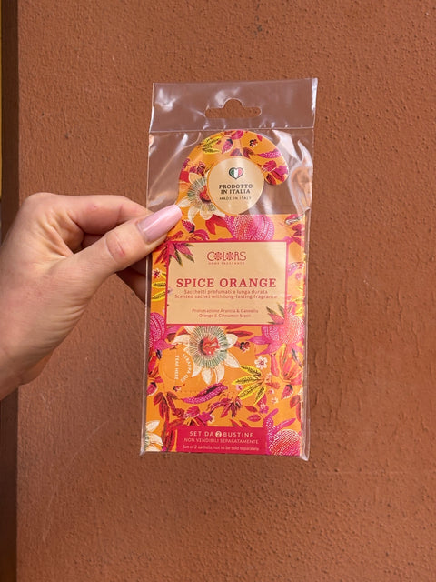 Profumatori Armadio - Confezione con 2 sacchetti profumati Spice Orange - Arancia e Cannella - Colors