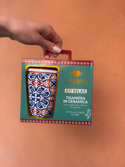 Cofanetto Regalo con Tisaniera TASTY CHOCO e tè nero - Colors