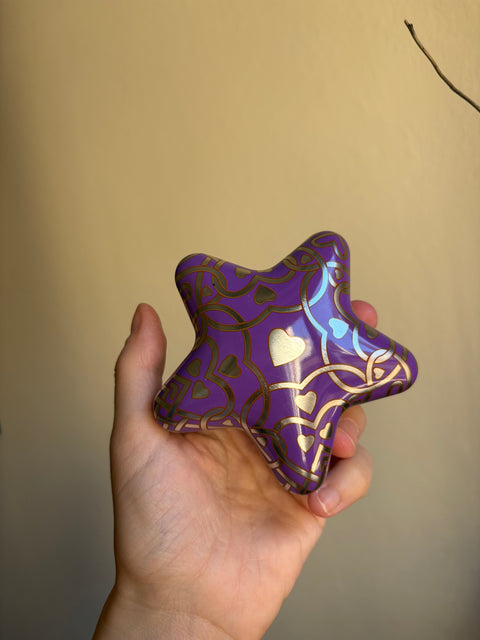 Candela a Stella Violet Dream - Viola e Argento - Colors Maioliche