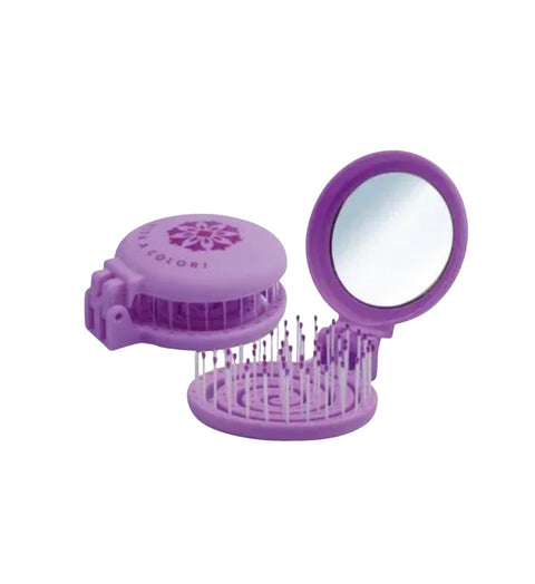 MACABRUSH VIOLA - Mini spazzola pieghevole con specchietto - Colors