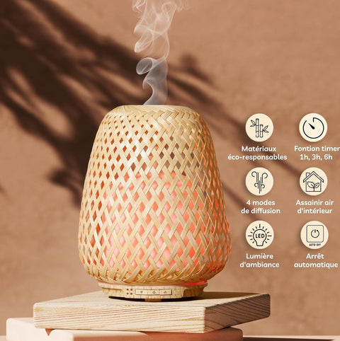 Diffusore a Ultrasuoni in bambù intrecciato OLAKI