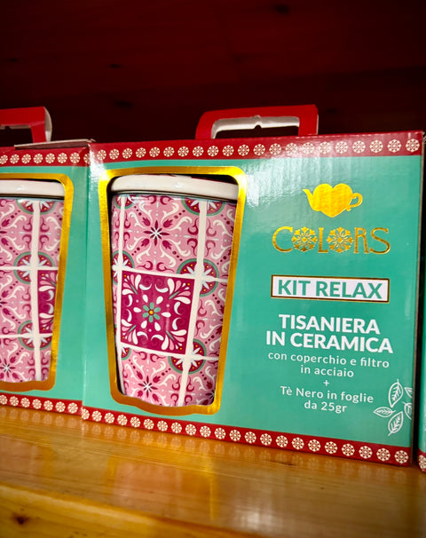 Cofanetto Regalo con Tisaniera PINK e tè nero - Colors