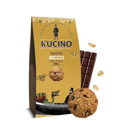 I CIOCCOLATOSI - BISCOTTO RICCO con Avena e Nocciola 125 gr - KUCINO