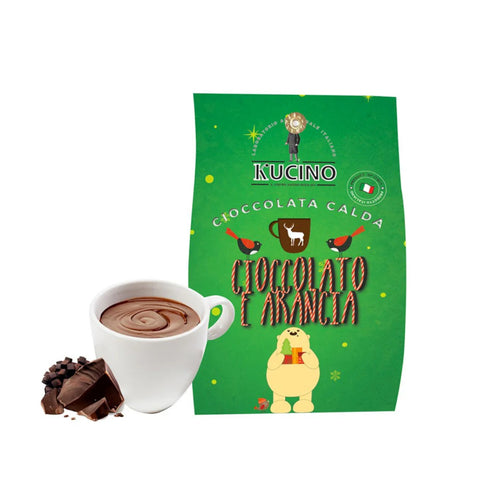 CIOCCOLATA CALDA FONDENTE NATALIZIA ALL'ARANCIO CON MINI BROWNIES per 2 - KUCINO