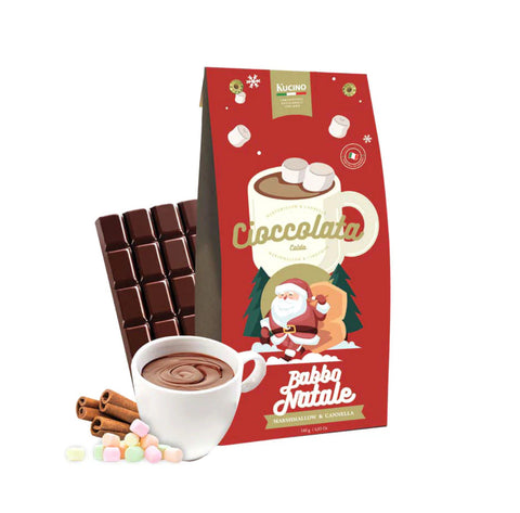 CIOCCOLATA CALDA BABBO NATALE CON CANNELLA E  MARSHMALLOW 125 gr - KUCINO