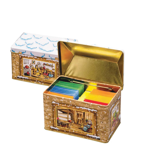 Cofanetto in Latta TEA BOX INVERNO 30 Infusi Bio assortiti Viropa