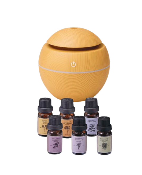 Diffusore a ultrasuoni effetto Legno Chiaro con 6 essenze profumate