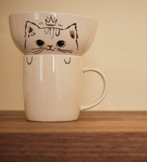 Set Mug + Bowl per la Colazione I'M A CAT PERSON Himalaya