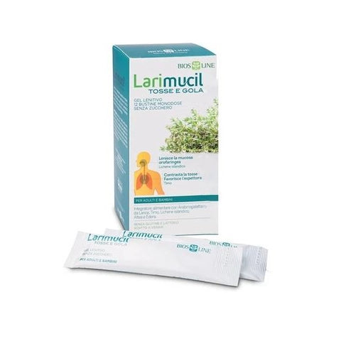 Larimucil Tosse e Gola Gel Lenitivo 12 bustine monodose da 10 ml Bios Line