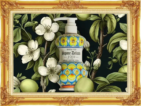 Maioliche Albarelllo Sapone delicato Viso-Mani N°374 "Pavonis" 400 ml Rudy Profumi