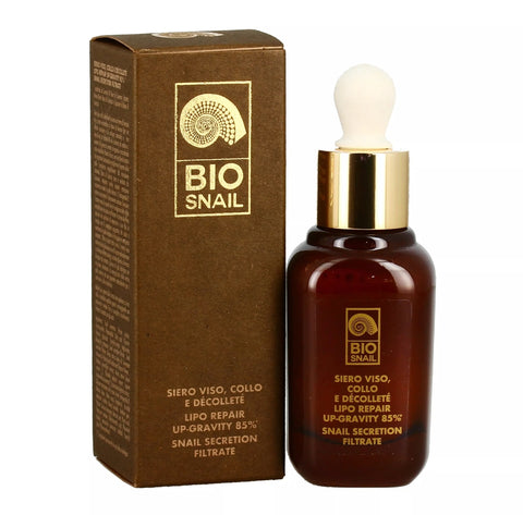 Siero viso, collo e décolleté lipo repair up-gravity 85% bava di lumaca 30 ml Bio Snail