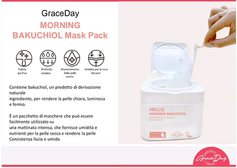 GRACE DAY Bakuchiol illuminante - cofanetto con 30 maschere viso in tessuto