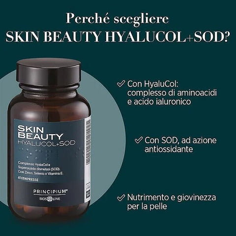 SKIN BEAUTY Hyalucol + SOD 60 compresse Principium Bios Line