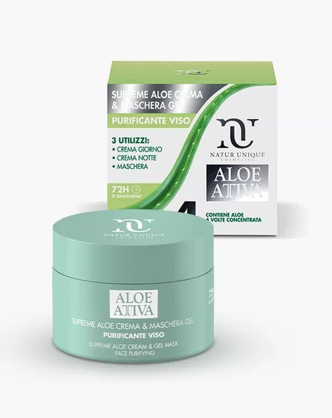 Supreme Aloe Purificante Crema & Maschera Gel Viso 100 ml Natur Unique