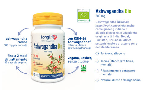 Ashwagandha Bio 60 cps - Long Life