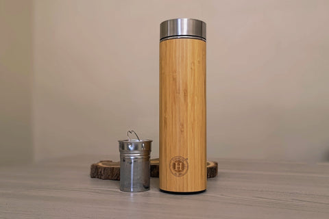 Thermos Infusiera in Bamboo e Acciaio Inox