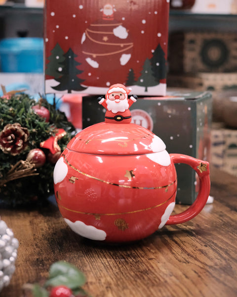 Tazza Christmas Ball Mug Rossa e Oro 350 ml Himalya