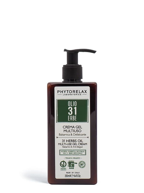 Crema Gel Multiuso Balsamica e Defaticante Olio 31 di Agricoltura Biologica 250 ml Phytorelax