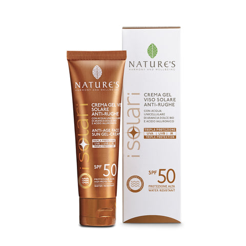 Crema-gel viso Solare Antirughe SPF 50 Nature's Bios Line