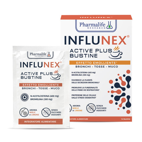 Influnex Active Plus Emolliente 14 Bustine Pharmalife