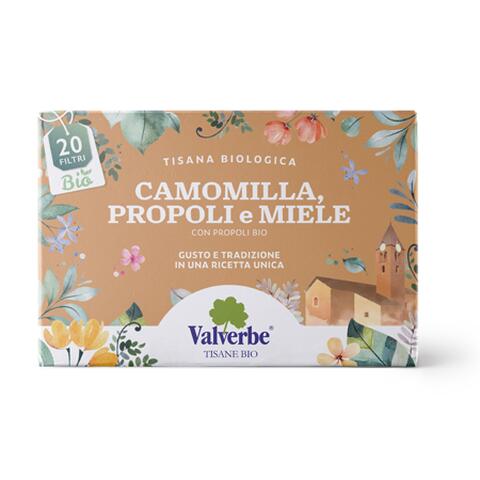 Tisana Camomilla propoli e miele 20 filtri Valverbe