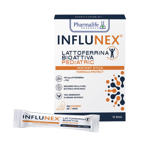 Influnex Lattoferrina Bioattiva Pediatric 15 Stick Pharmalife Research