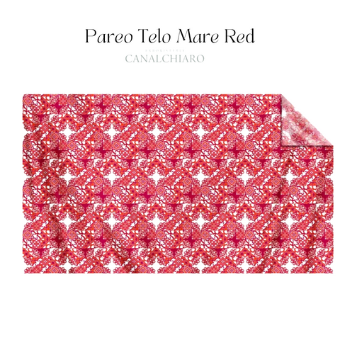 Pareo - Telo mare Maxi Red Colors Maioliche