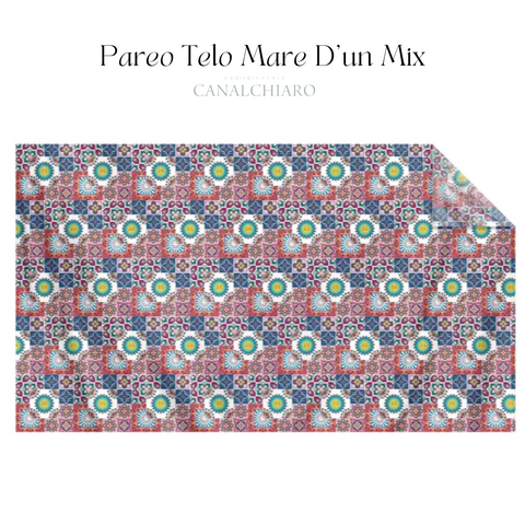 Pareo - Telo mare Maxi Sun Mix Colors Maioliche