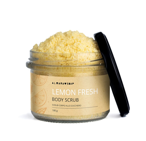 Scrub Lemon Fresh in barattolo di vetro 180 gr - Almara Soap